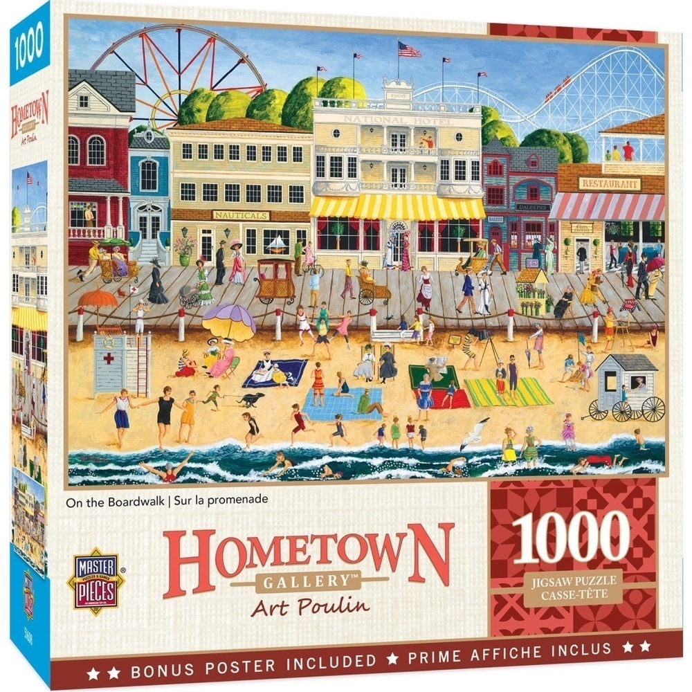 EUC  ✨ Hometown Gallery - On the Boardwalk - 1,000 piece Jigsaw 🧩